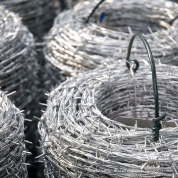 Military grade hot dipped galvanized price barbed wire single twist 5mm weight per meter barbed wire for fence